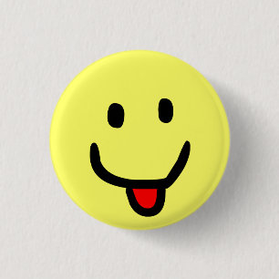 Happy Smile 1 Inch Round Button