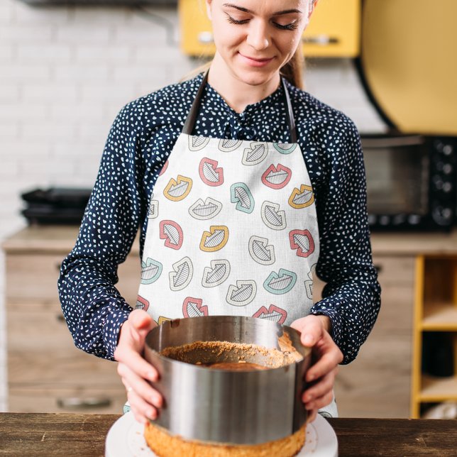 Happy Smile Lips Apron (apron)