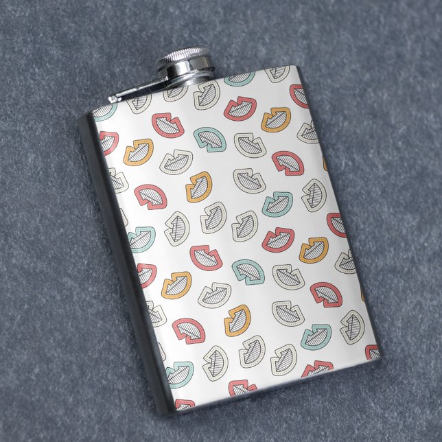 Happy Smile Lips Hip Flask (flask)