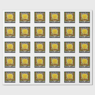 Happy smile rasta blessed wrapping paper