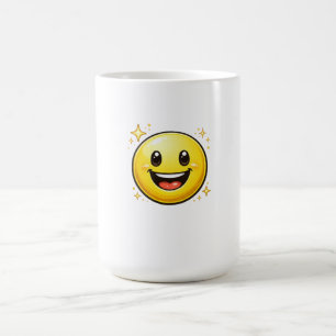 Happy Smiley Face with Sparkles Coffee Mug