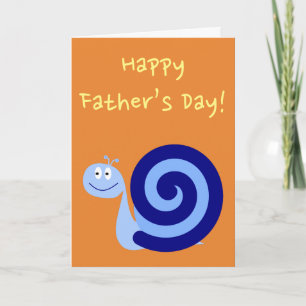 Happy, Smiling, Blue Snail "Happy's Day!" Card