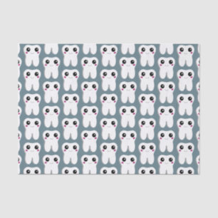 Happy Smiling Dental Tooth Cute Patterned Tissue Paper
