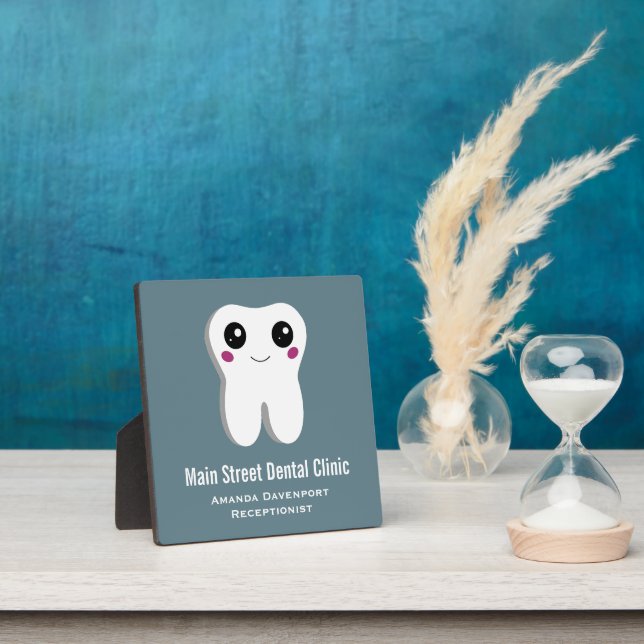 Happy Smiling Dental Tooth Cute Plaque (Insitu)
