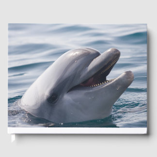Happy Smiling Dolphin in the Water Guest Book