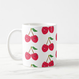 Happy Smiling Kawaii Cherry Fruit Coffee Mug