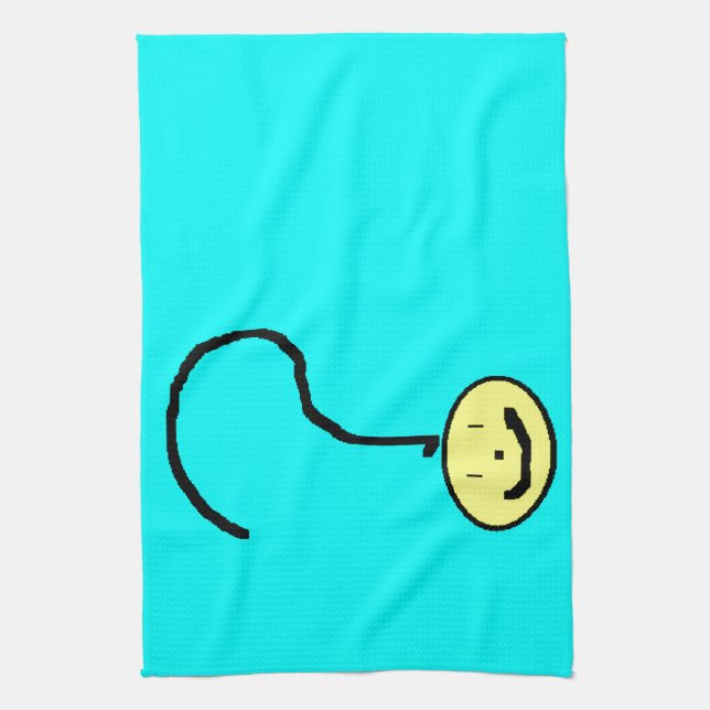 Happy Smiling Question Mark Emoji, Kids Art Kitchen Towel (Vertical)