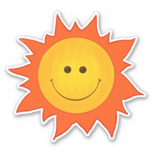 Happy Smiling Sun Character (Front)
