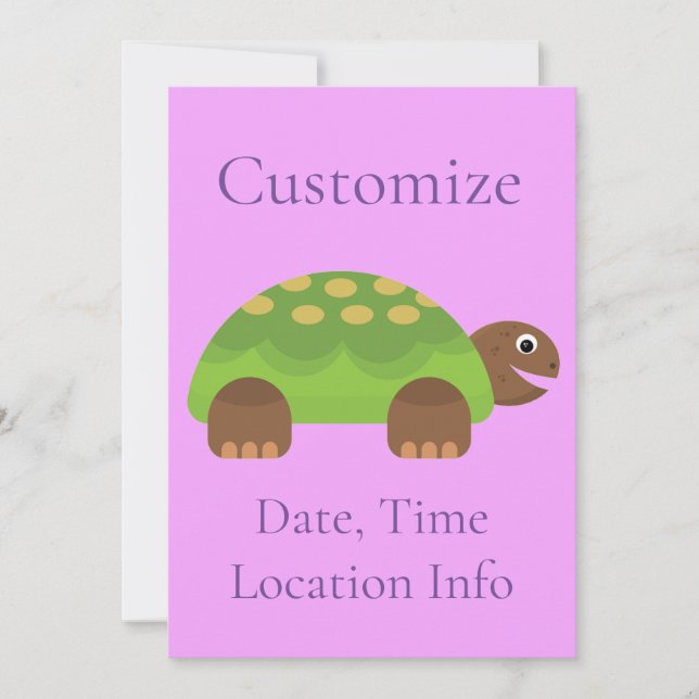 Happy Smiling Turtle Thunder_Cove Invitation (Front)