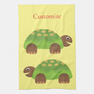 Happy Smiling Turtle Thunder_Cove Kitchen Towel