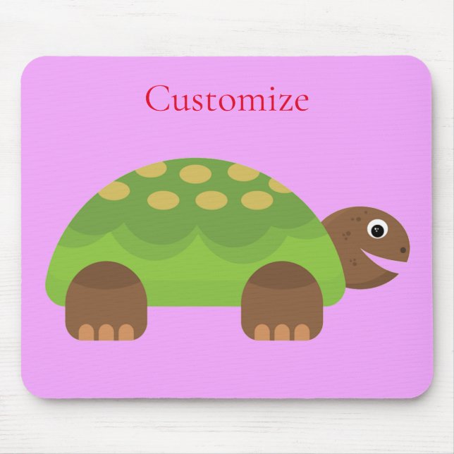 Happy Smiling Turtle Thunder_Cove Mouse Pad (Front)