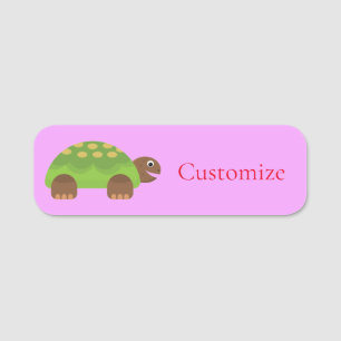 Happy Smiling Turtle Thunder_Cove Name Tag