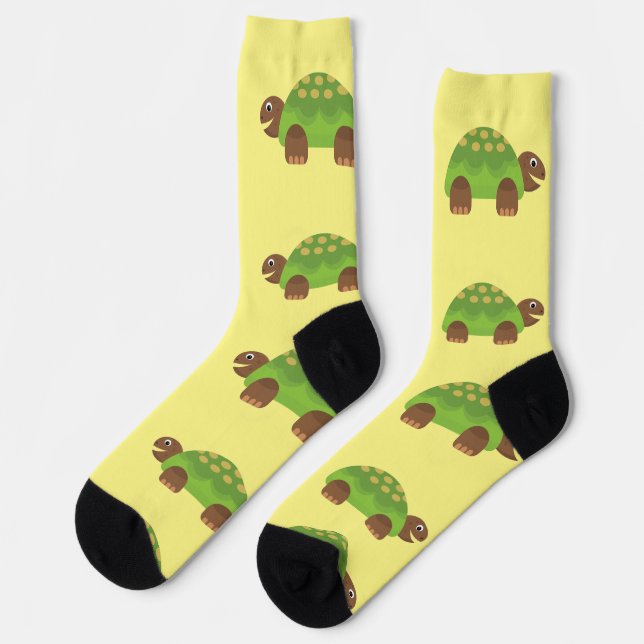 Happy Smiling Turtle Thunder_Cove Socks (Left)