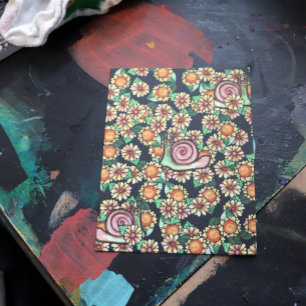 Happy Snail Flowers                                Postcard