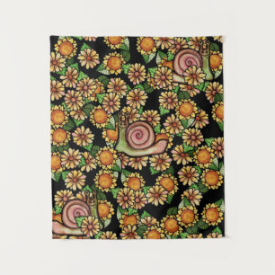Happy Snail Flowers                                Tapestry