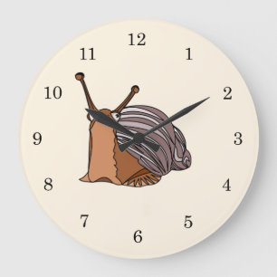 Happy Snail Large Clock
