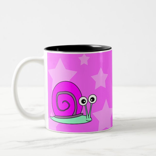 Happy Snail Large Coffee Mug (Left)