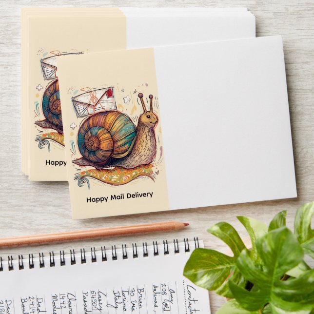 Happy Snail Mail Envelope (Stacked)