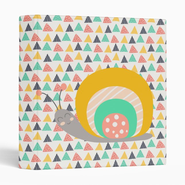 Happy Snail on Triangles Binder (Front/Spine)