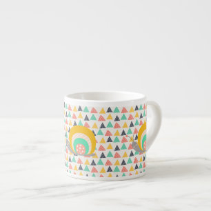 Happy Snail on Triangles Espresso Cup