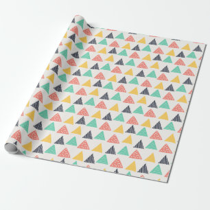 Happy Snail on Triangles Wrapping Paper