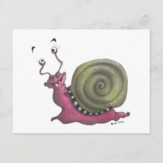Happy snail postcard