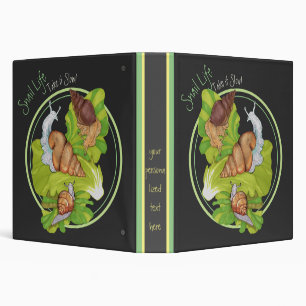 Happy Snails on Leafs 'Snail Life' Binder