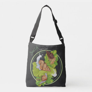 Happy Snails on Leafs 'Snail Life' Crossbody Bag