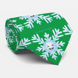 Happy Snowflake Emoticon Thunder_Cove Tie