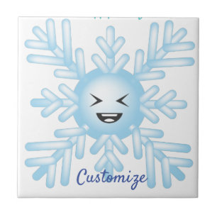 Happy Snowflake Emoticon Thunder_Cove Tile