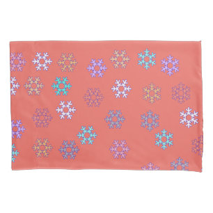 Happy Snowflakes Pillow Case