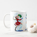 Happy Snowman and Girl Dance Tango Christmas Coffee Mug<br><div class="desc">Happy Snowman and Girl Dance Tango Christmas Party Fun Cartoon Drawing - Choose / Add Your Unique Text / Name / Colour - Make Your Special Gift - Resize and move or remove and add elements / text with customization tool ! Drawing and Design by MIGNED. Please see my other...</div>