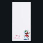 Happy Snowman and Girl Dance Tango Christmas Party Magnetic Notepad<br><div class="desc">Happy Snowman and Girl Dance Tango Christmas Party Fun Cartoon Drawing - Choose / Add Your Unique Text / Name / Colour - Make Your Special Gift - Resize and move or remove and add elements / text with customization tool ! Drawing and Design by MIGNED. Please see my other...</div>