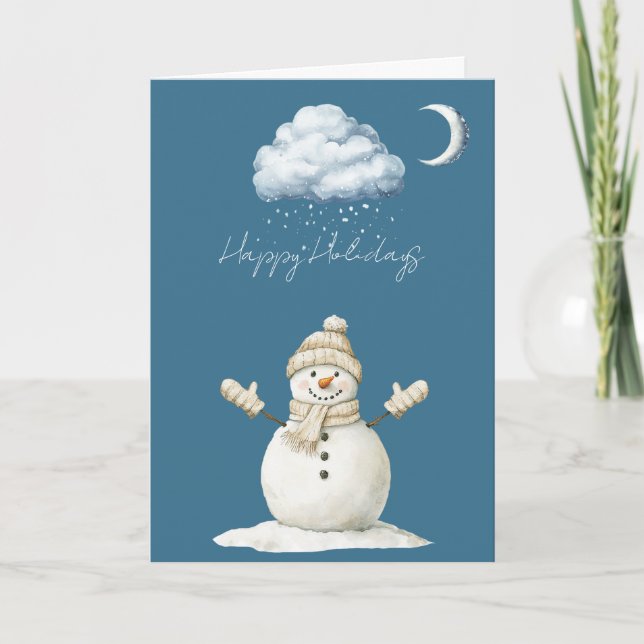 Happy Snowman Christmas Card (Front)