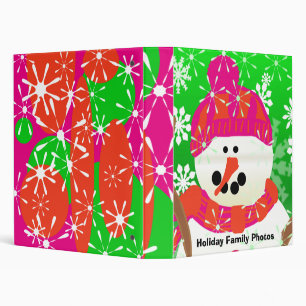 Happy Snowman Christmas Holiday Customized Binder