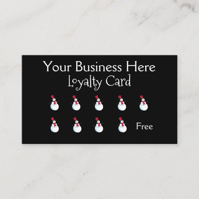 Happy Snowman Christmas Loyalty (Front)