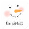 Happy Snowman Face Personalized Family Name