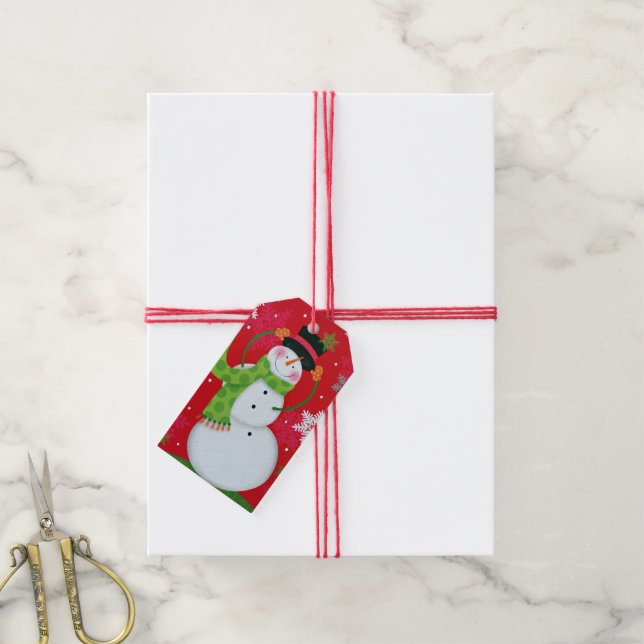 Happy Snowman Gift Tags (With Twine)