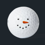 Happy Snowman Golf Balls<br><div class="desc">Unique,  smiling snowman face to add a bit of cheer to the winter golfer's game.</div>