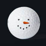 Happy Snowman Golf Balls<br><div class="desc">Unique, smiling snowman face to add a bit of cheer to the winter golfer's game.</div>