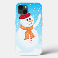 Happy Snowman iPhone 13 Coque-Mate Coque