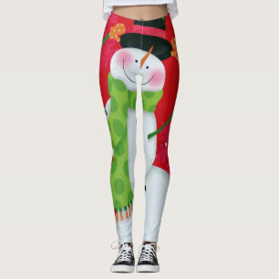 Happy Snowman Leggings