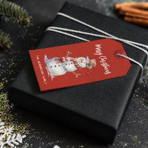 Happy Snowman Merry Christmas Custom Family Name
