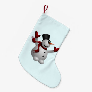Happy Snowman - Merry Christmas - Small Christmas Stocking