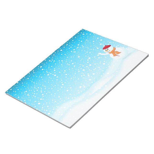Happy Snowman Notepad (Angled)
