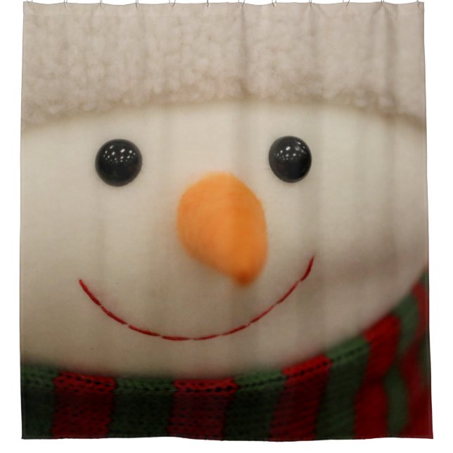 Happy Snowman shower curtain (Front)