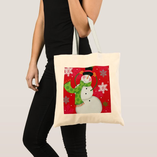 Happy Snowman Tote Bag (Front (Product))