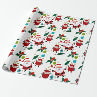 Happy snowman with gifts Christmas Wrapping Paper