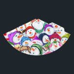 Happy Snowmans Christmas Party Hat<br><div class="desc">Christmas Party Hats with Happy Snowmans Merry Christmas Party Funny Drawing Cartoon Snowman Celebration Paper Party Hat - or Choose / Add Your Unique Text / Font / Colour - Make Your Special Gift - Resize and move or remove and add elements / image with customization tool ! - Drawing...</div>