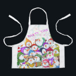 Happy Snowmans Merry Christmas Apron Gift<br><div class="desc">Happy Snowmans Merry Christmas Party Funny Drawing Cartoon Snowman and Text - Choose / Add Your Unique Text / Font / Colour - Make Your Special Gift - Resize and move or remove and add elements / image with customization tool ! - Drawing and Design by MIGNED. You can also...</div>